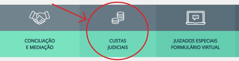 Passo 1 - Clicar em Custas Judiciais